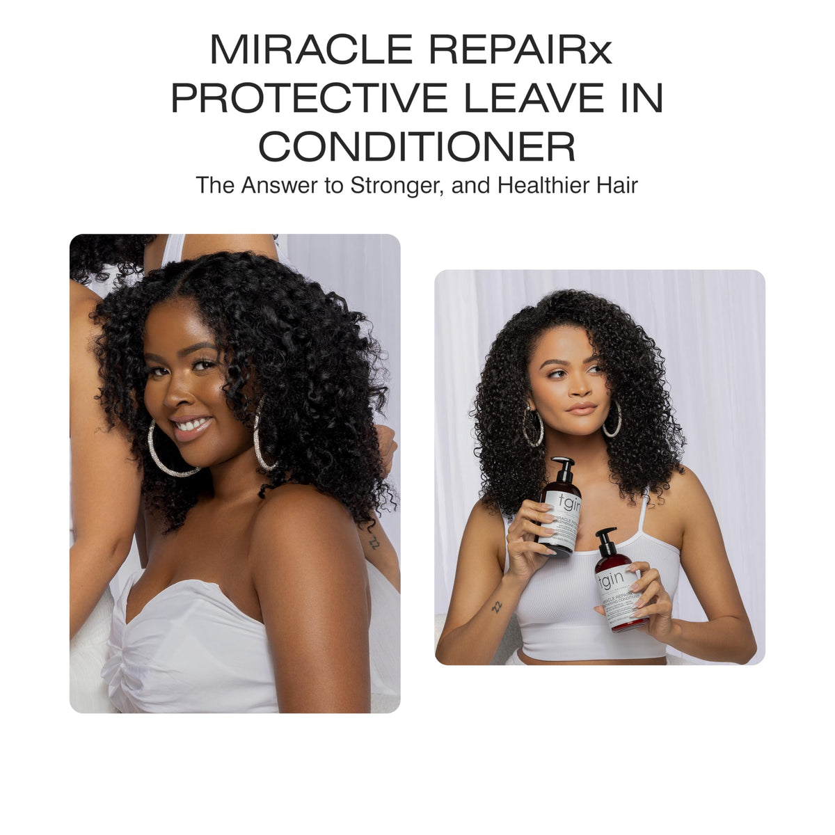 tgin Miracle RepaiRx bottle label detail highlighting biotin and castor oil