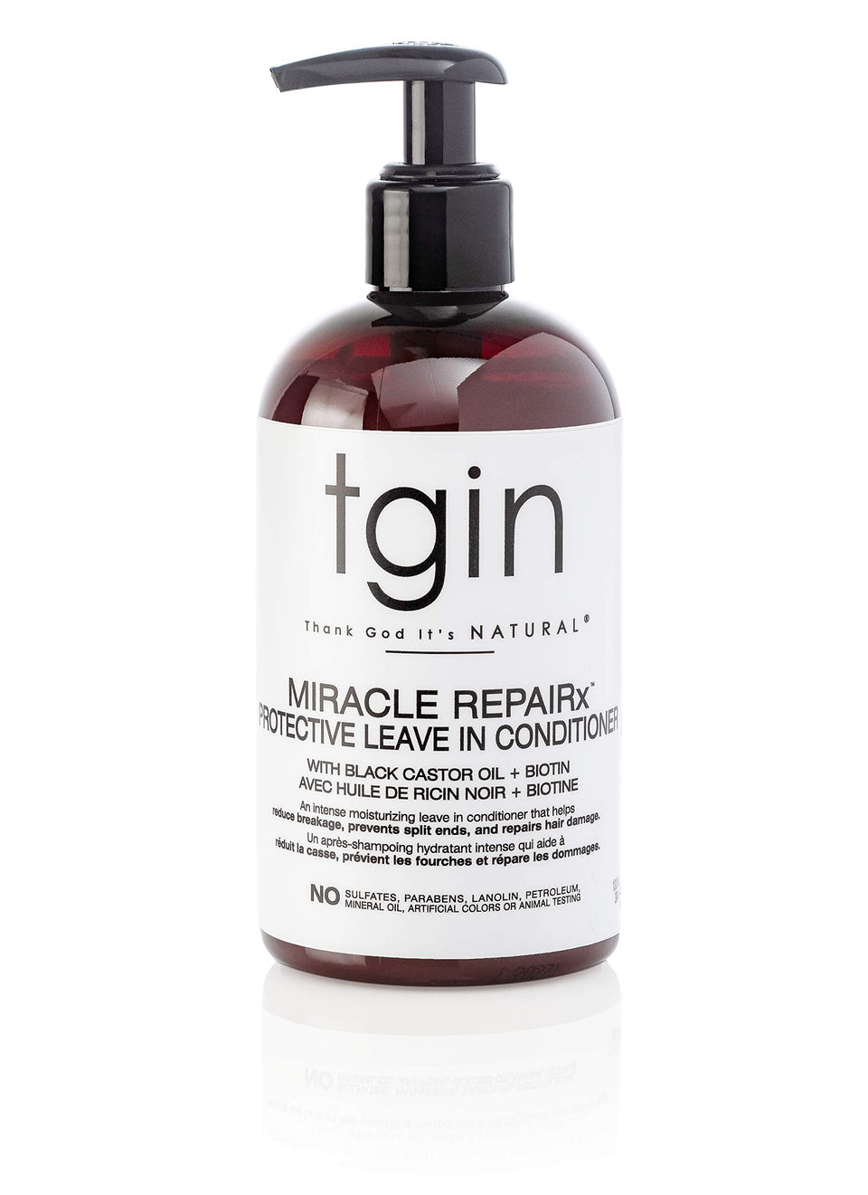 tgin Miracle RepaiRx front packaging showing 13 oz jar and benefits