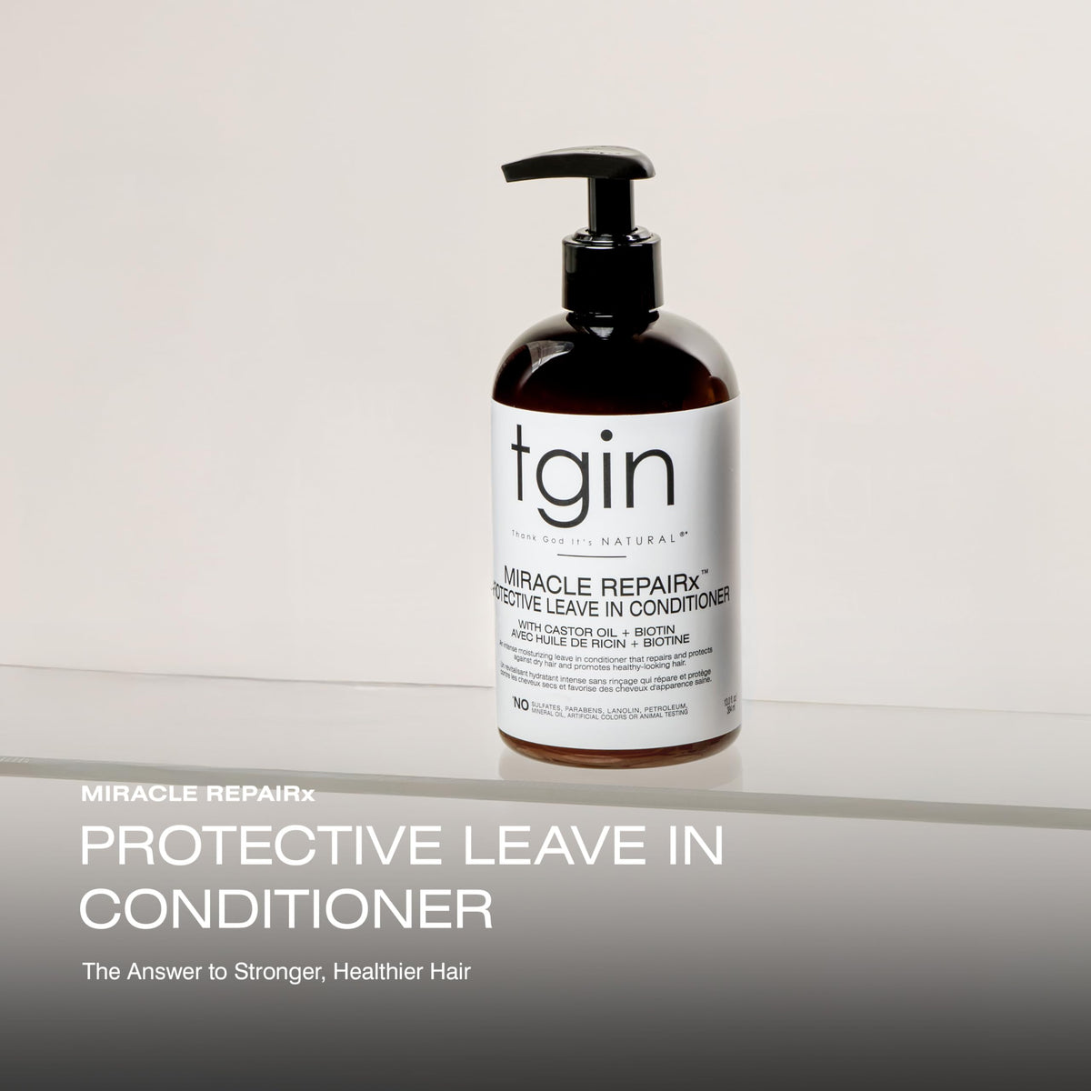 tgin Miracle RepaiRx cream texture close-up demonstrating smooth hydration
