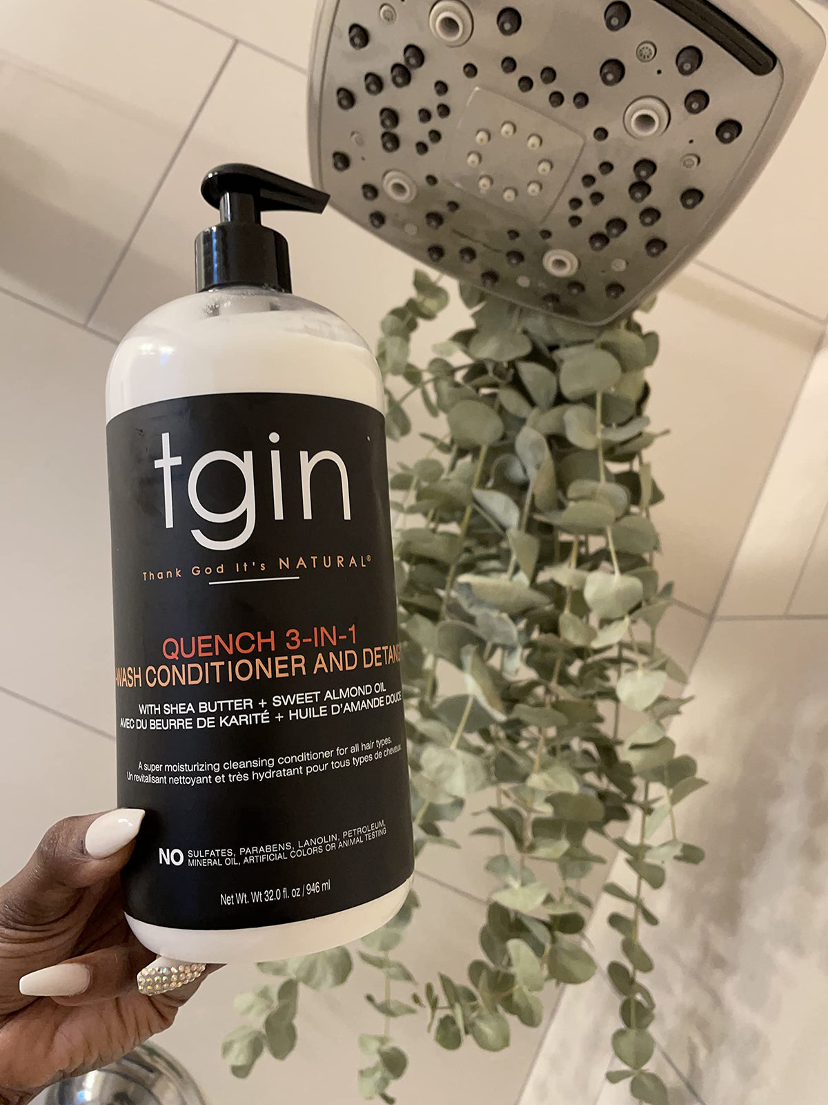 tgin product staged on bathroom shelf for everyday use