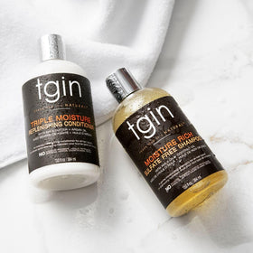 tgin shampoo foamy lather showing gentle cleansing action