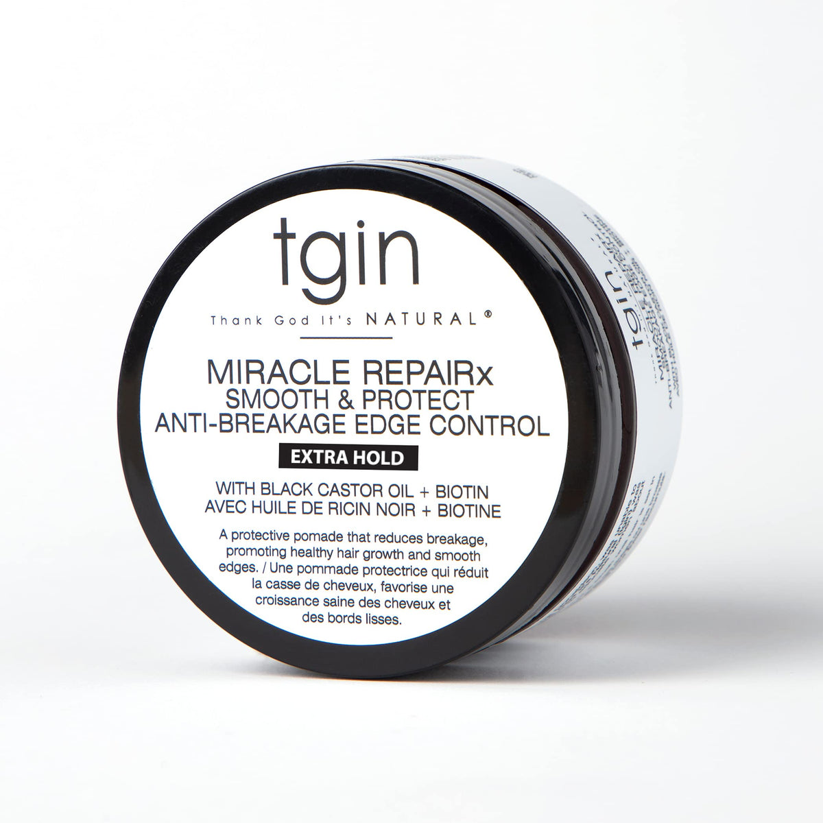 Thank God It's Natural front label showing product name and benefits for easy identification