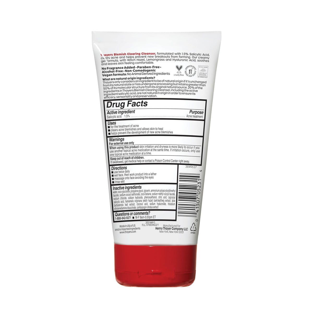 THAYERS cleanser on bathroom counter as part of daily skincare routine