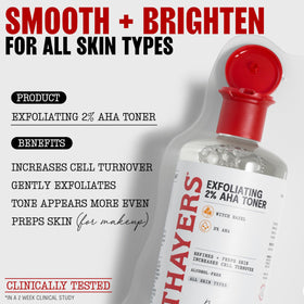 Thayers close-up label with ingredients list highlighting natural actives and safety