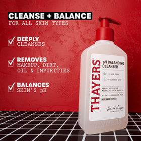 THAYERS foam lather in hand demonstrating soft cleansing and non-drying finish