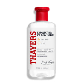 Thayers front bottle 12 oz showing clear toner and label, enhancing routine clarity
