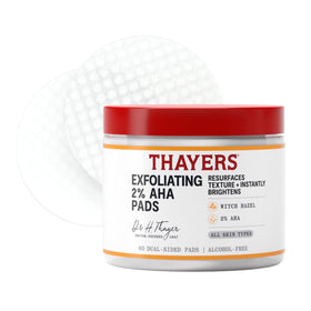 Thayers front packaging showing 60-count pads and key benefits