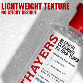 THAYERS close-up ingredient label emphasizing 2% salicylic acid strength