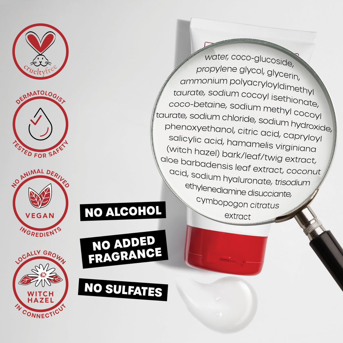 THAYERS witch hazel and aloe ingredients showcased for soothing benefits