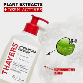 THAYERS label ingredients detail showing aloe and sodium hyaluronate benefits