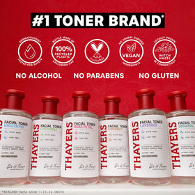 Thayers lifestyle shot on bathroom counter suggesting daily use and a refreshed routine