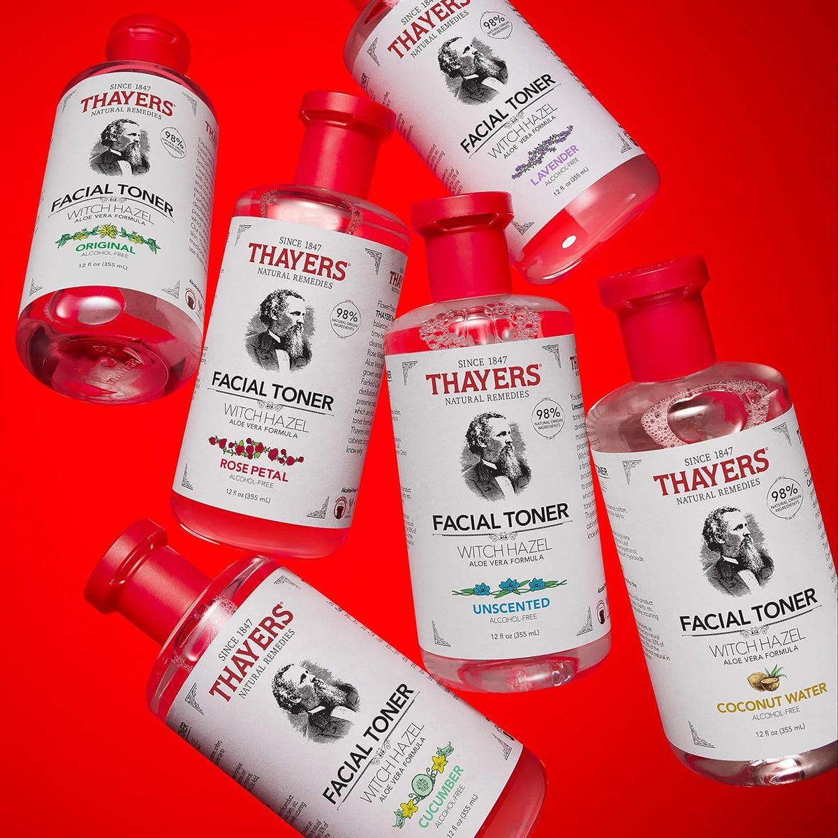 THAYERS lifestyle bathroom shelf showcasing everyday routine