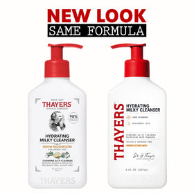 THAYERS milky texture on fingertips showing creamy, hydrating lather benefit