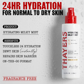 THAYERS label close-up highlighting ingredients and gentle, fragrance-free formula benefit