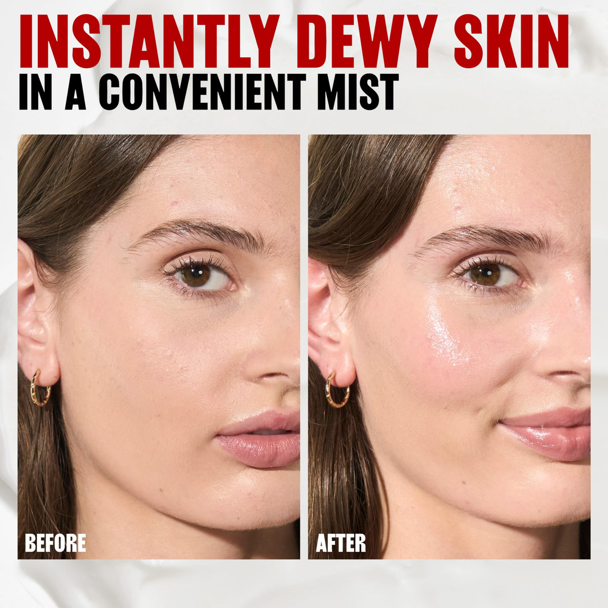 THAYERS droplets on skin texture showing fast absorption and dewy appearance