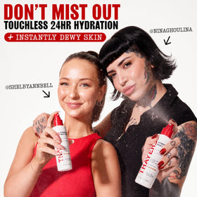 THAYERS fine mist spraying onto face for instant hydration and non-sticky finish