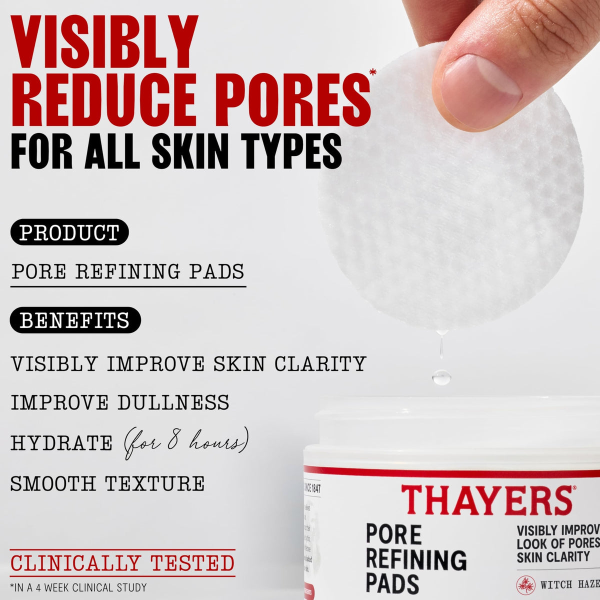 Thayers embossed pad texture close-up for gentle exfoliation benefit