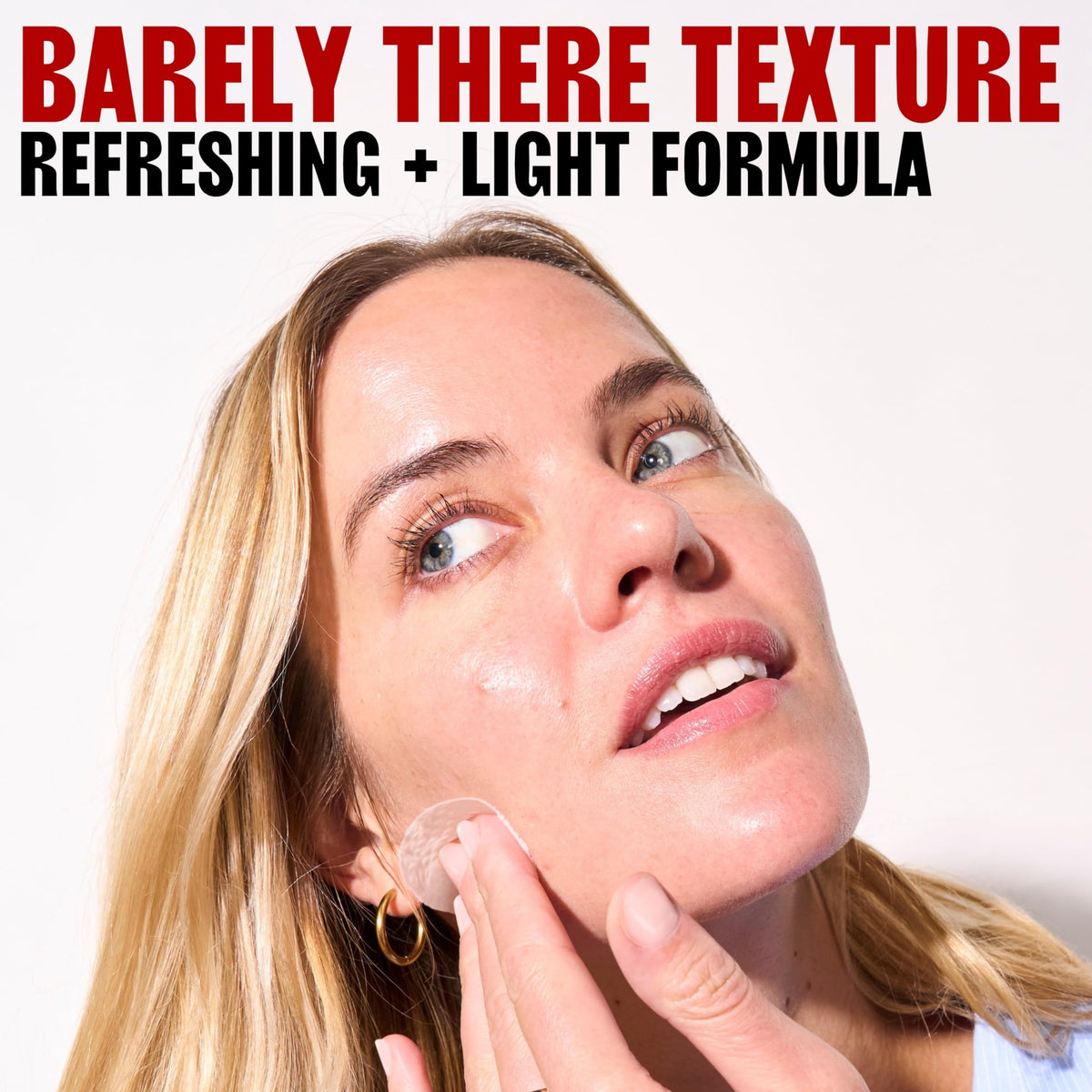 THAYERS pad being applied to cheek demonstrating quick blemish care