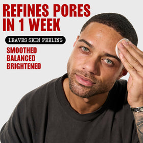 Thayers before and after pore comparison swatch illustrating visible refinement