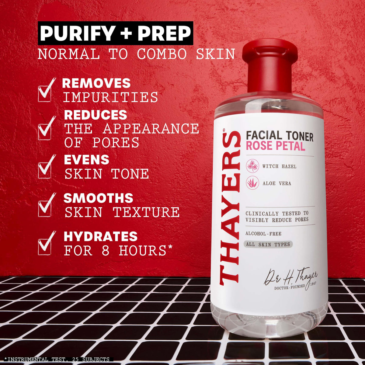 THAYERS toner on cotton pad showing gentle cleansing and refresh