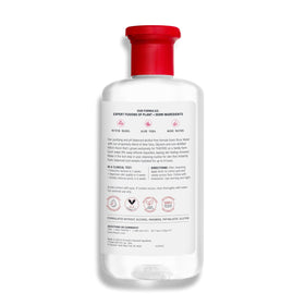 THAYERS label close-up highlighting rose petal and witch hazel ingredients