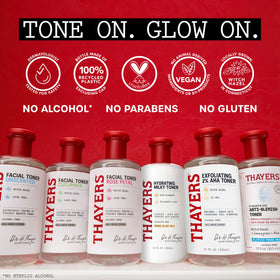 THAYERS bottle in travel pouch illustrating easy on-the-go use