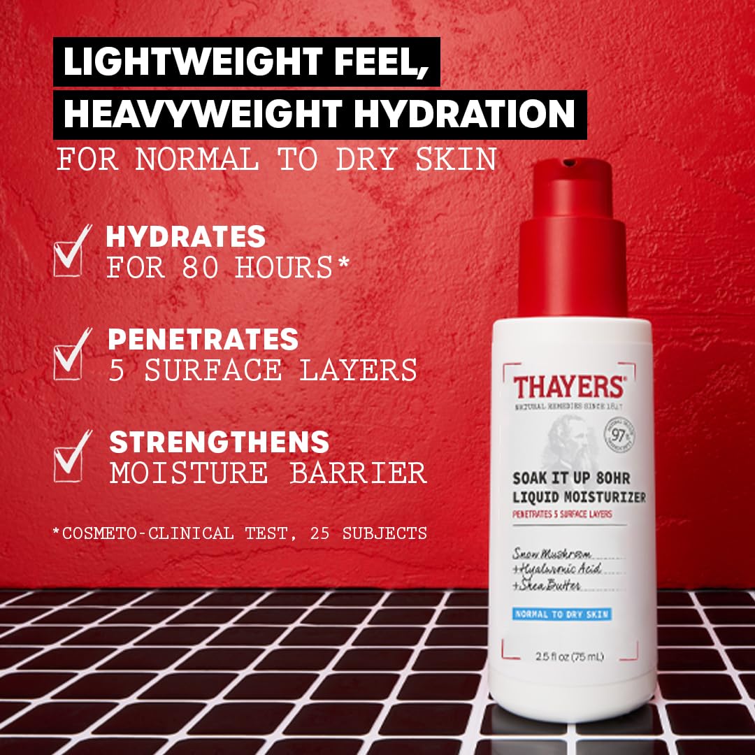THAYERS close-up of moisturizer texture highlighting lightweight absorption and smooth finish