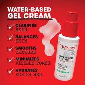 THAYERS texture close-up of gel cream illustrating lightweight absorption benefit
