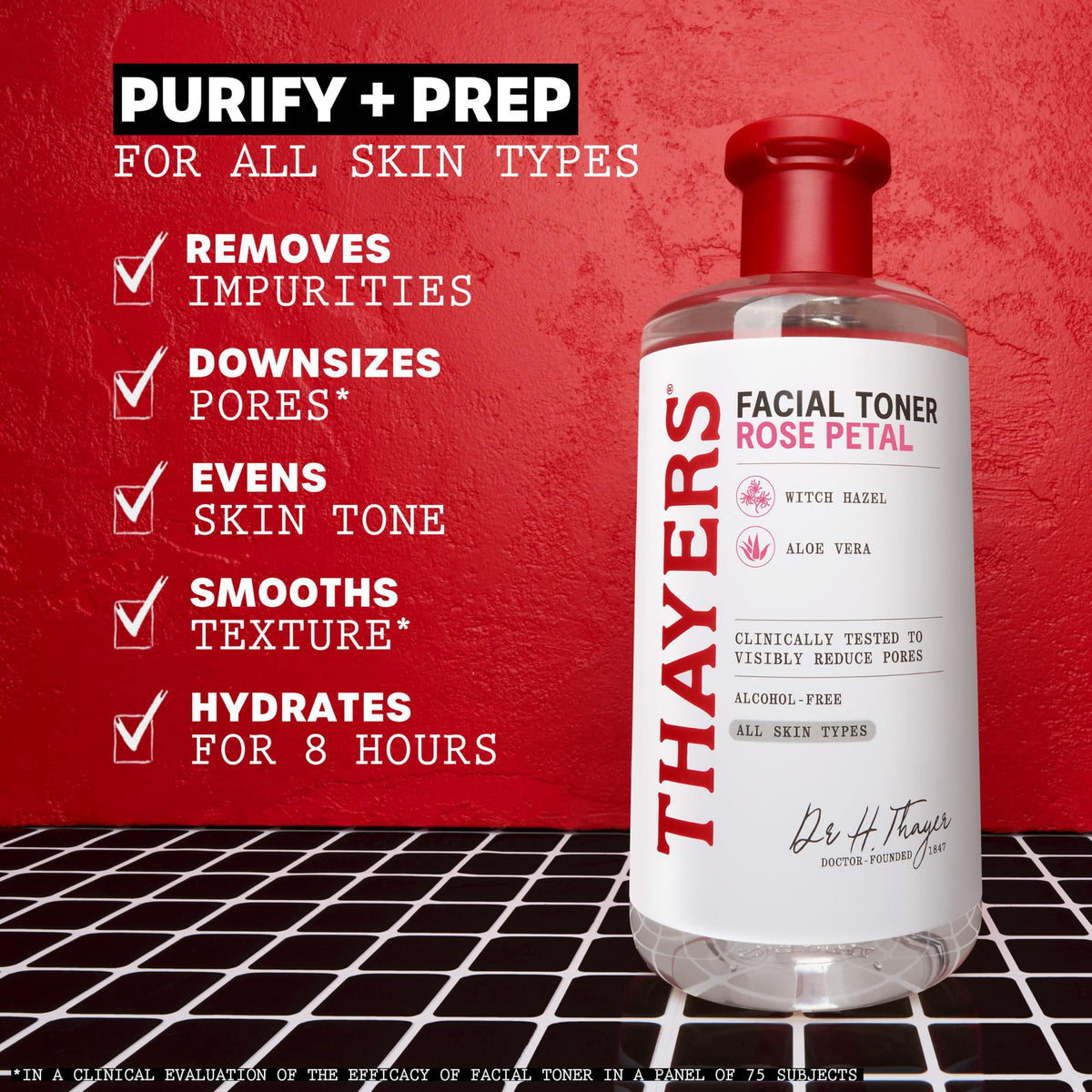 Thayers toner texture poured on hand demonstrating lightweight feel and fast-absorbing hydration