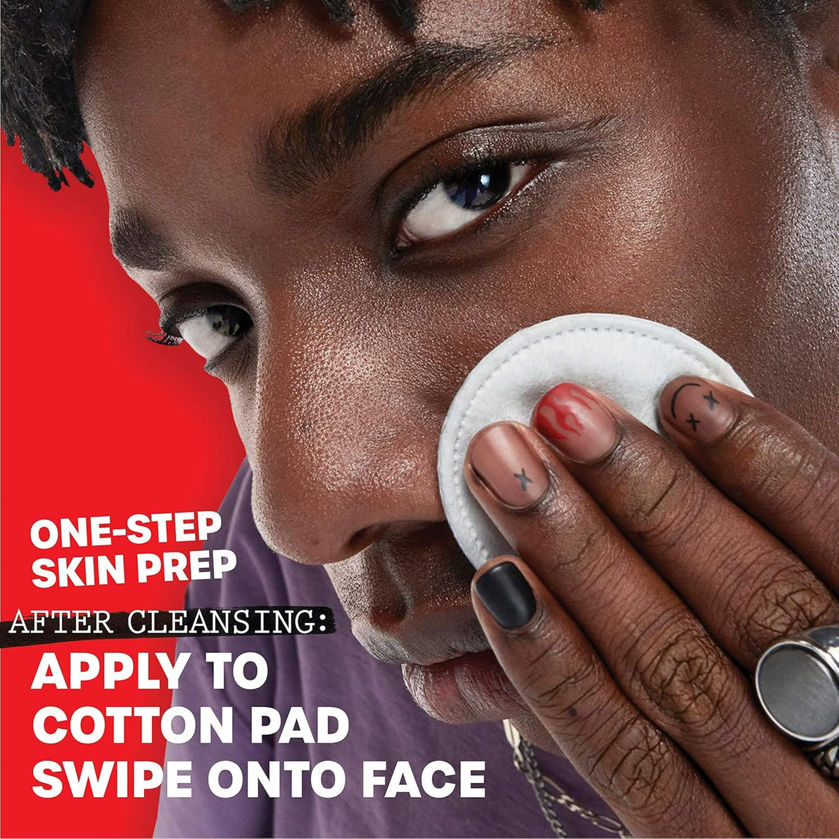 THAYERS pouring toner into hands demonstrating gentle application