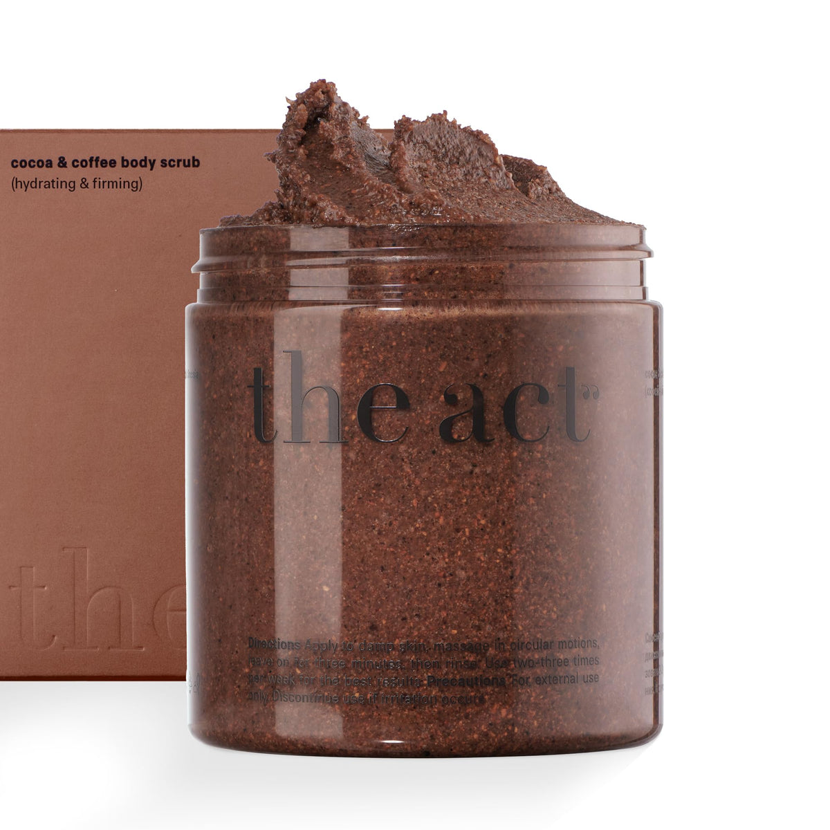 THE ACT jar front label showing product name and benefits