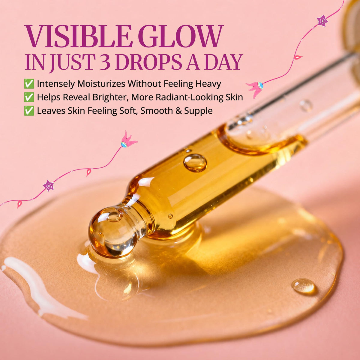The Ayurveda Experience oil in palm highlighting lightweight absorption