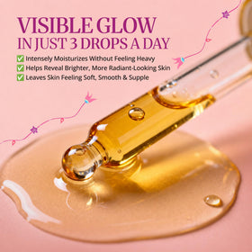 The Ayurveda Experience oil in palm highlighting lightweight absorption