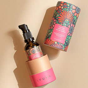 The Ayurveda Experience Yauvari on a bathroom shelf in lifestyle setting suggesting daily ritual