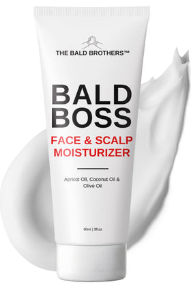 the bald brothers front packaging bottle showing product and brand for clear identification and trust