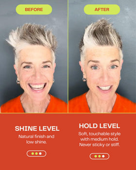 The Barb Shop pomade being applied to hands and hair for simple styling benefit