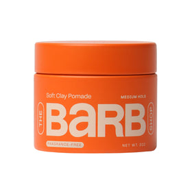 The Barb Shop front jar view showing product and clean packaging benefit
