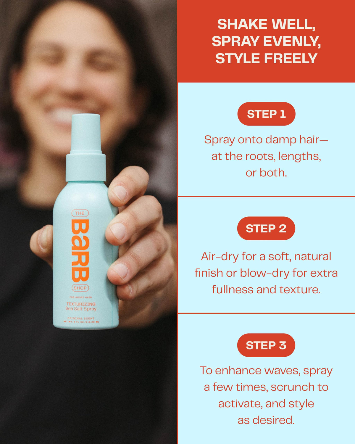 The Barb Shop used on pixie/bob demonstrating added body and tousled shape benefit