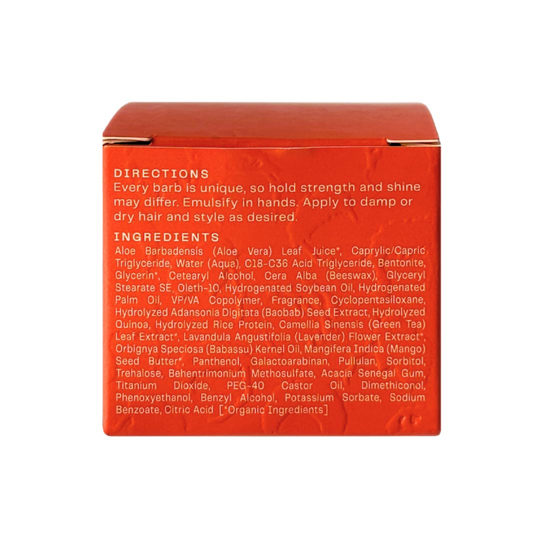The Barb Shop jar in a travel pouch showing portability for on-the-go styling benefit
