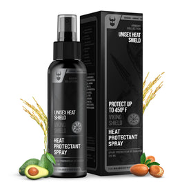 The Beard Struggle Viking Shield front bottle showing sleek packaging and benefits