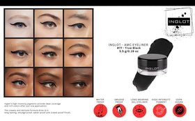 The Beauty Box INGLOT swatches of AMC Eyeliner Gel 77 and 90 showing color payoff