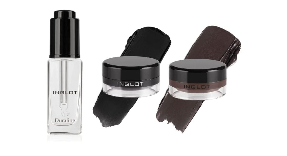 The Beauty Box INGLOT bundle front packaging showing three-piece set benefits