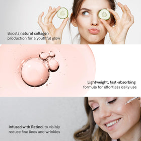 The Beauty Elixir droplet on skin during application illustrating hydration and smoothing benefit