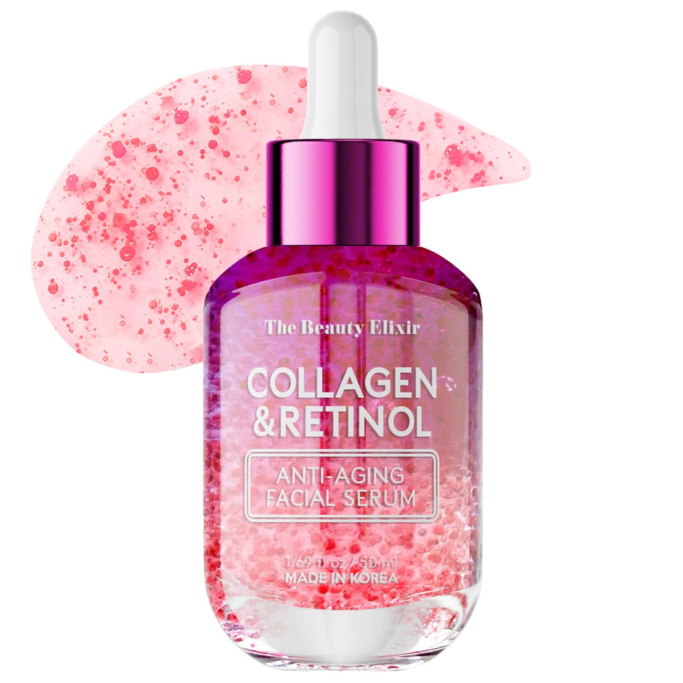 The Beauty Elixir front bottle shot showing elegant packaging and daily use benefit