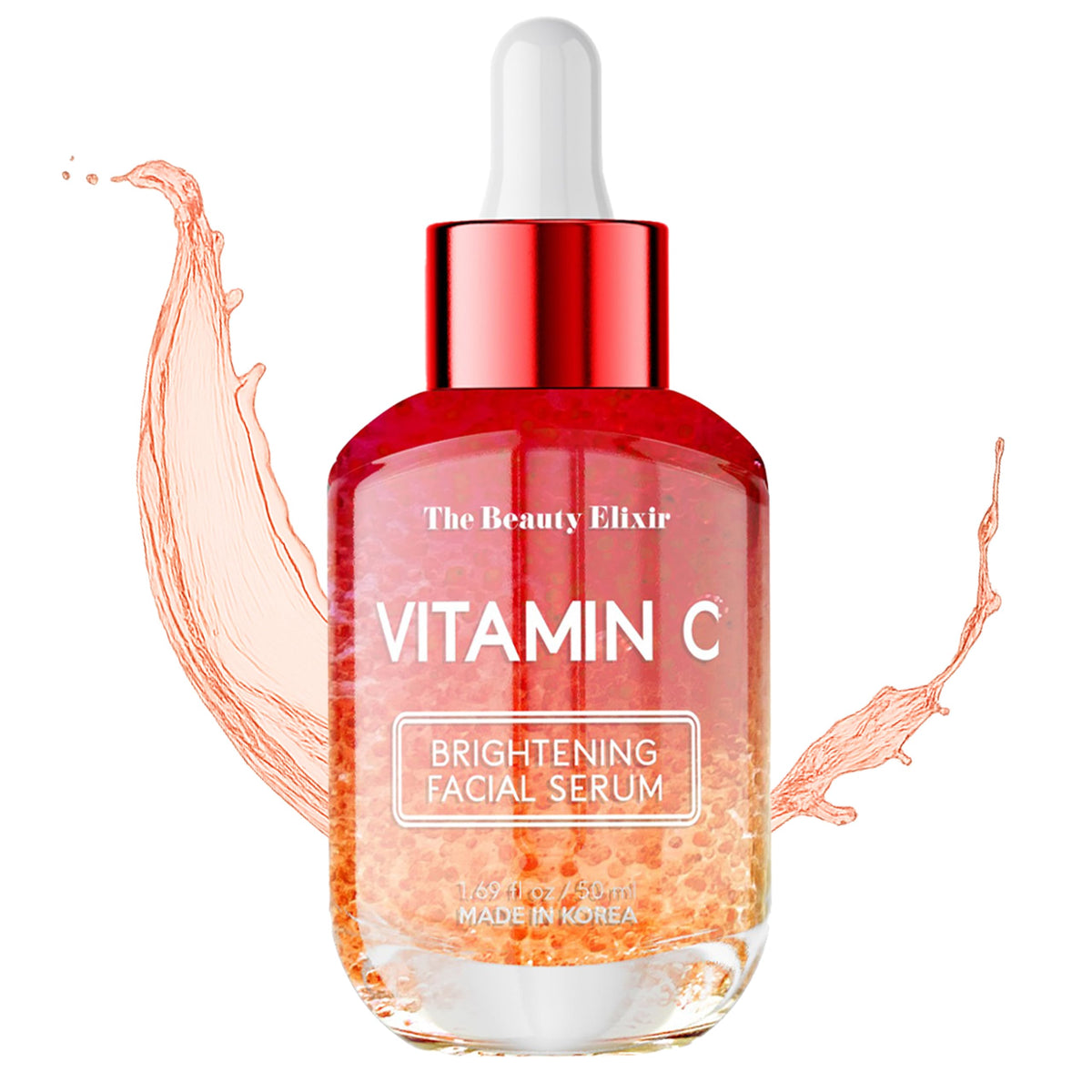 The Beauty Elixir front bottle showing clean packaging and brightening benefit
