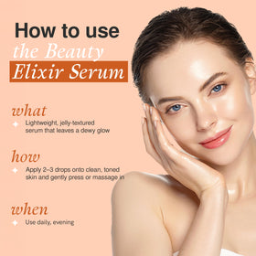 The Beauty Elixir on bathroom counter in skincare routine delivering layering convenience