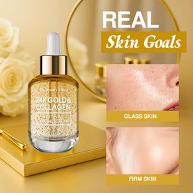 The Beauty Elixir next to a ruler showing 1.69oz size and travel convenience