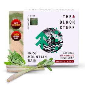 The Black Stuff front packaging showing bar and label, highlighting artisan quality