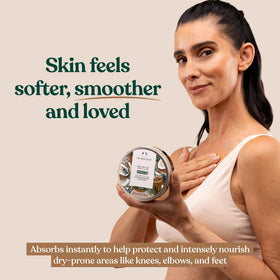 The Body Shop coconut oil ingredient display, highlights organic cold-pressed source and purity