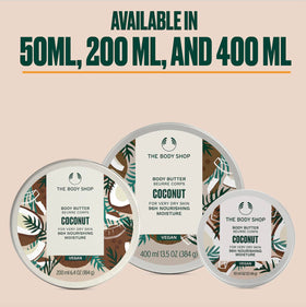 Bathroom shelf with The Body Shop coconut body butter styled lifestyle showing daily use